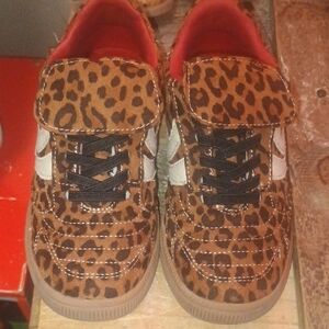 Leopard Print Kids Sneakers